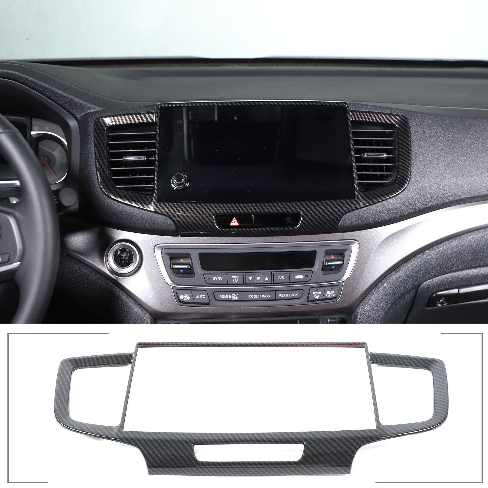 Matte Black Interior Window Glass Lift Button Cover Trim for Corvette C7 2014-19- v