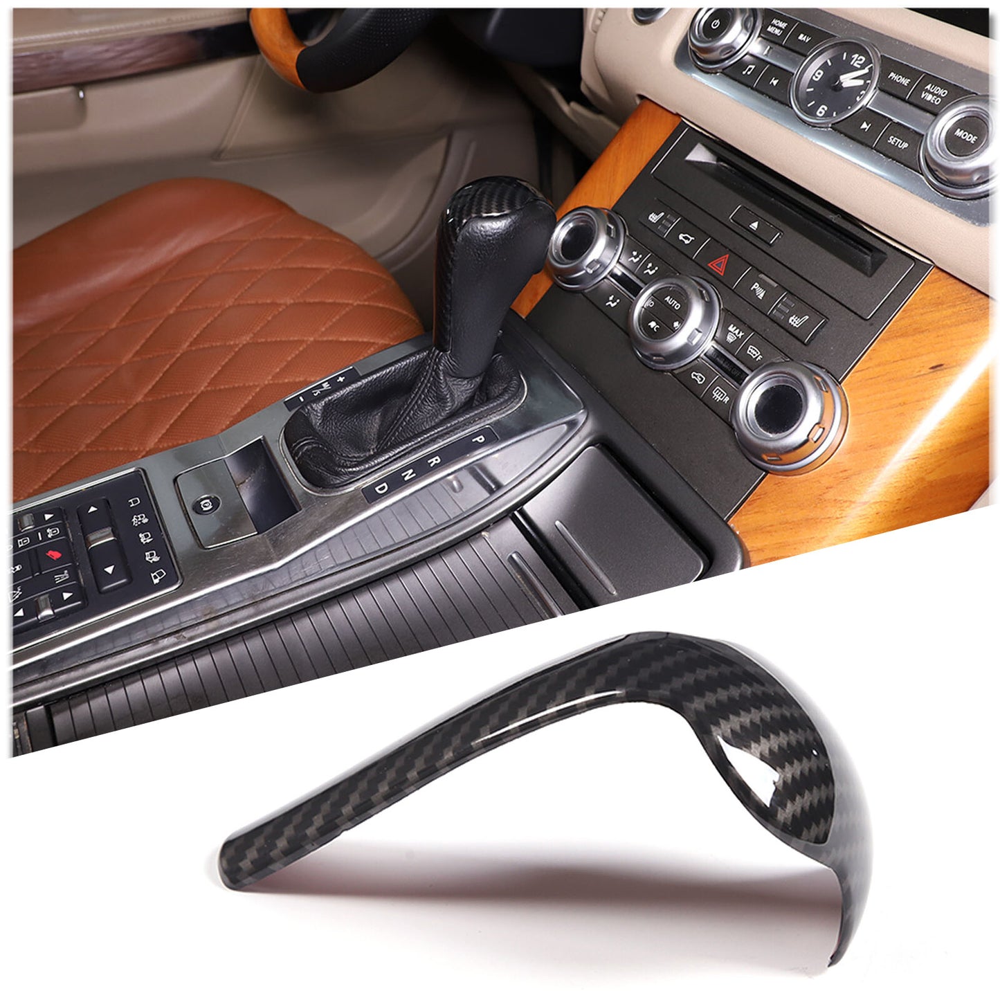 Silver steering wheel button trim for Jaguar XJ for Range Rover Evoque 2012 - 19 US- v