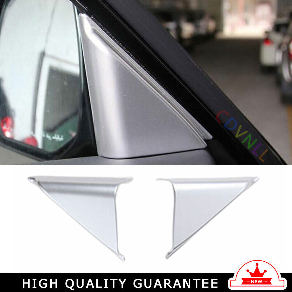 A Post Front Triangle Cover Trim 2 for Nissan Armada Y62 2017-2020 Matte Silver