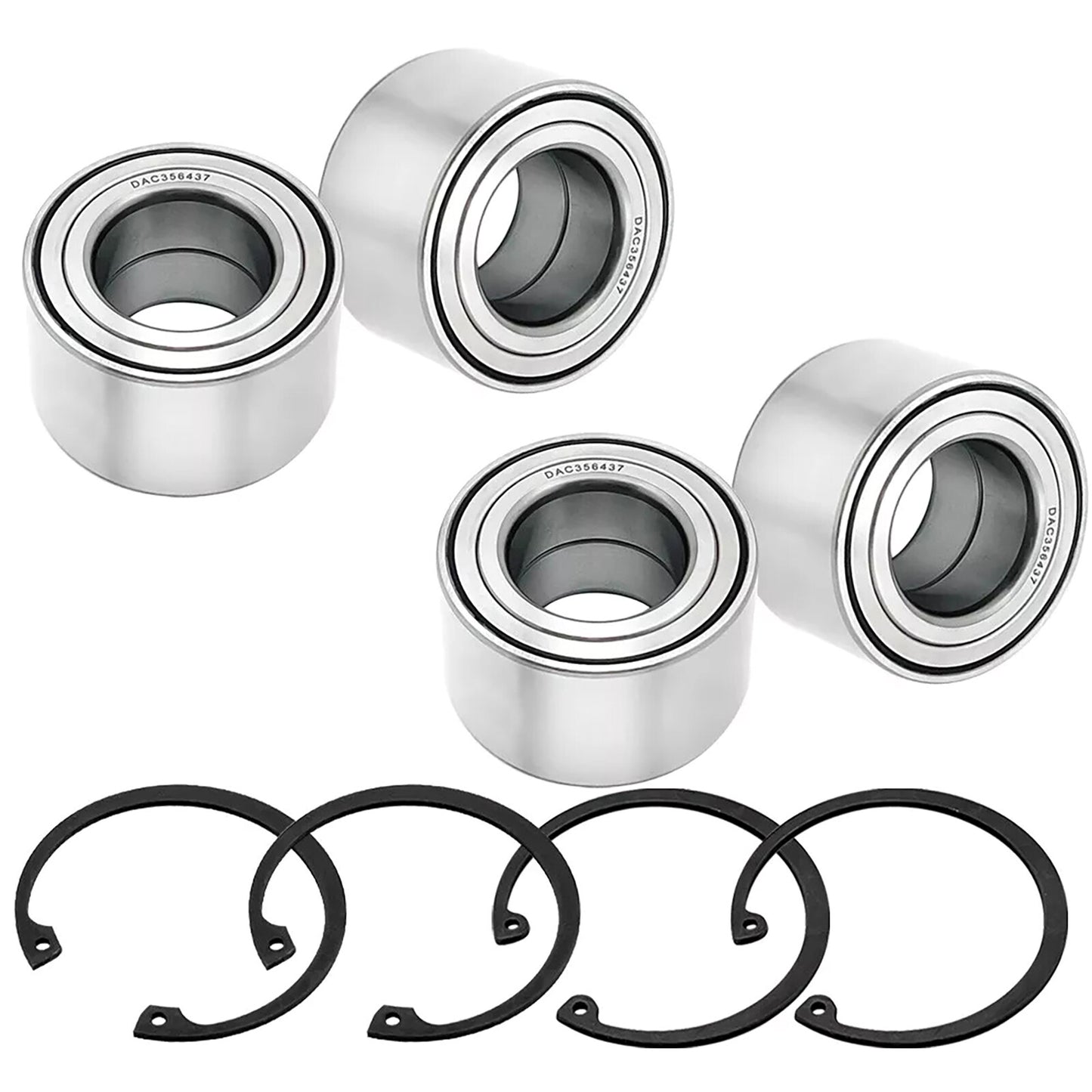 4pcs Front  Rear Wheel Bearings Kit for Polaris for Polaris Ranger EV 2010-2022