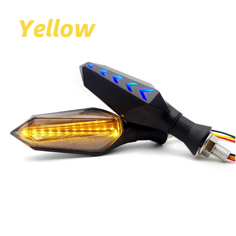 Universal Dirt Bike LED Turn Signals Lamp Brake Lights Side Sequential Flowing