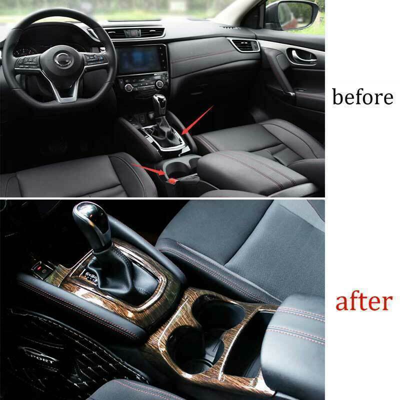 For Sentra 2020-2023 Wood Grain ABS Dashboard Air Outlet Cover Trims 5P v