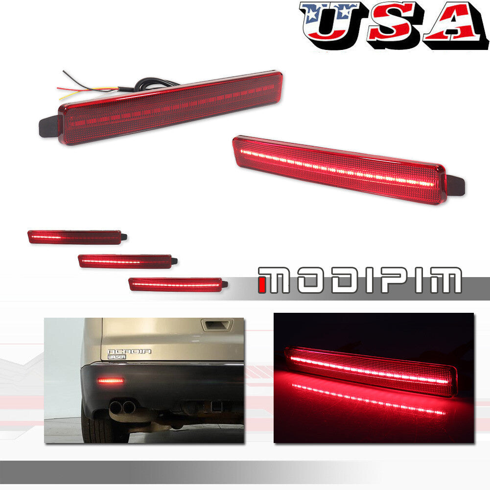 Red brake taillight with sequential turn signal light for GMC for Cadillac SRX- v