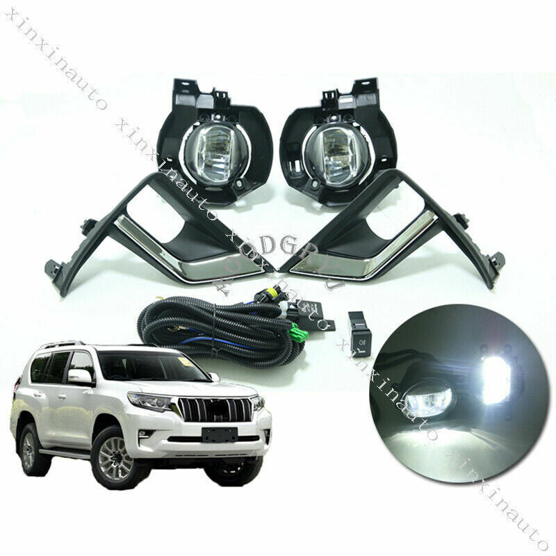 for Toyota Prado FJ/LC150 2018-2021 Front Bumper DRL Fog light Lamp Kit Replace