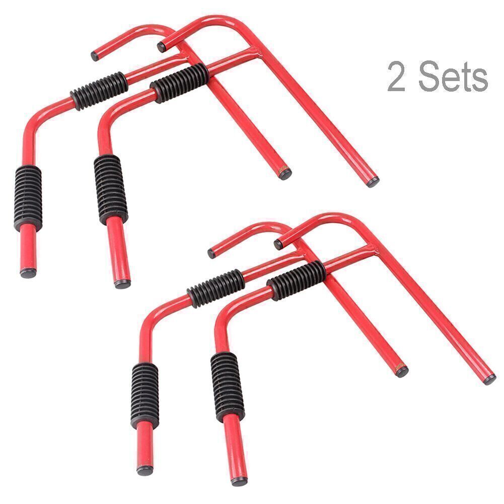 2 Sets Steel Kayak Canoe Arms Storage Wall Mount Folding Hanger Rack Ladder