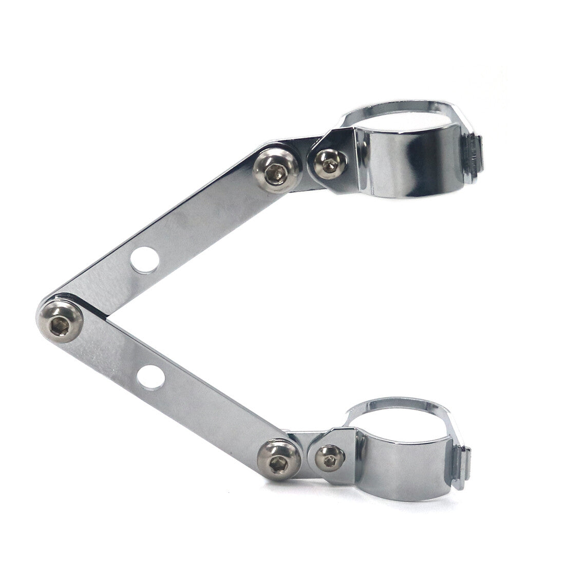 41-51mm Chrome Adjustable Headlight Indicator Mounting Fork Bracket for Harley Q
