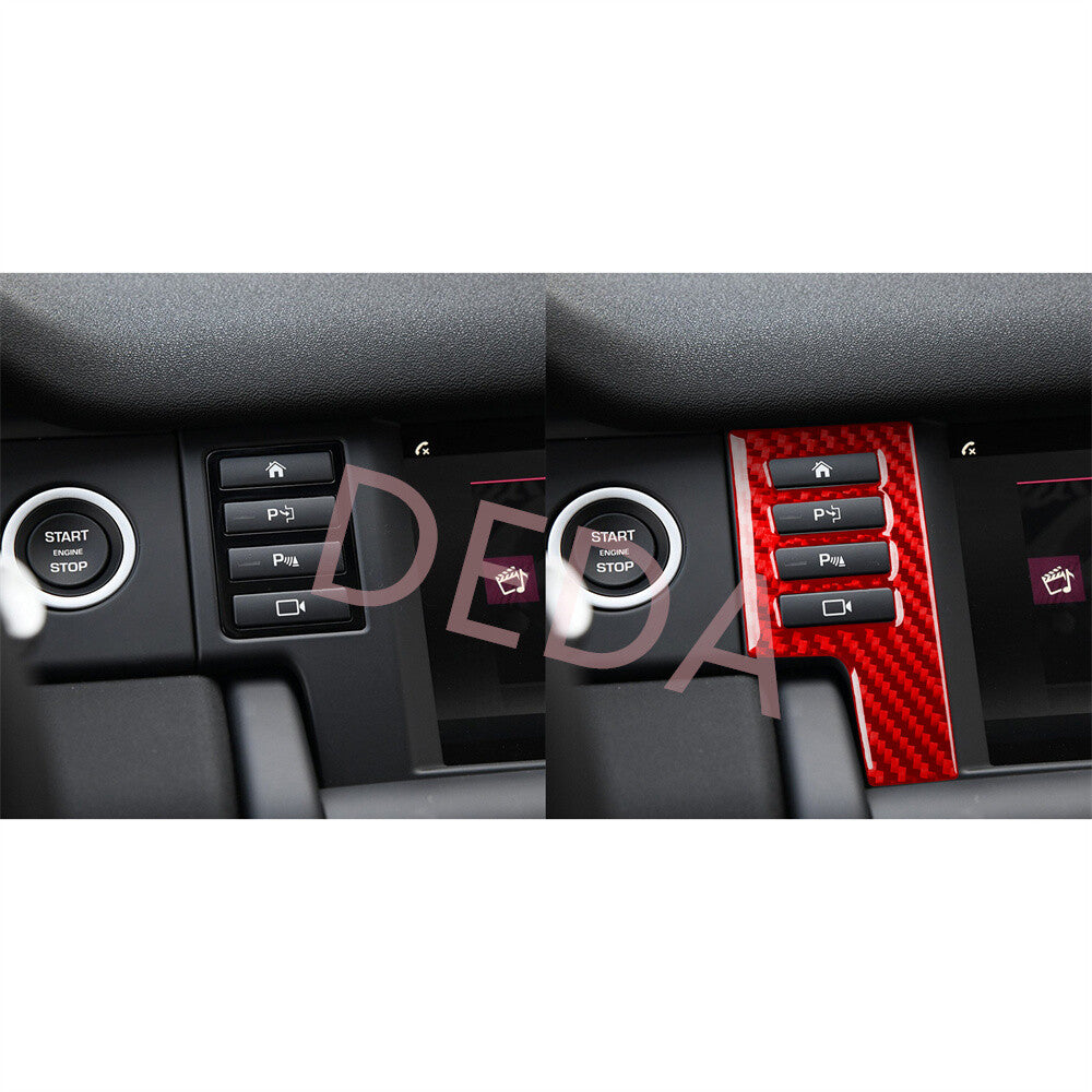Red Carbon GPS Display Screen Side Trim for Land Rover Discovery Sport 2015-2019