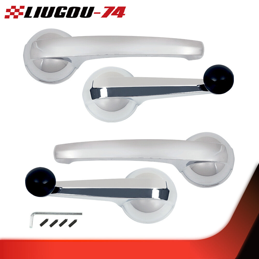Fits 1947 - 1966 for and for GMC Trucks Interior Door Handles and Window Cranks 4 Piece - v