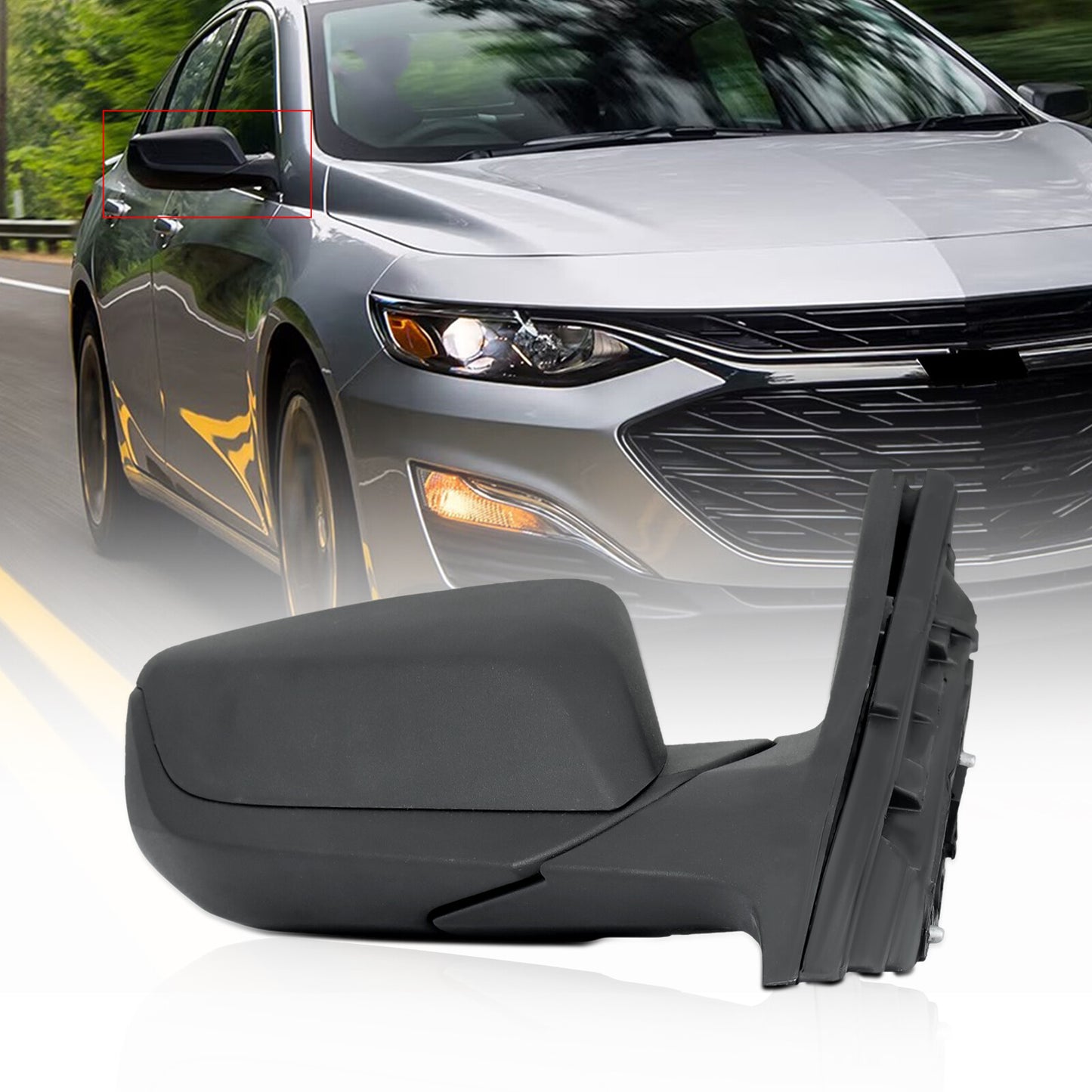 Mirror passenger right for Hand for Malibu 2016 - 2022 3 pin - v