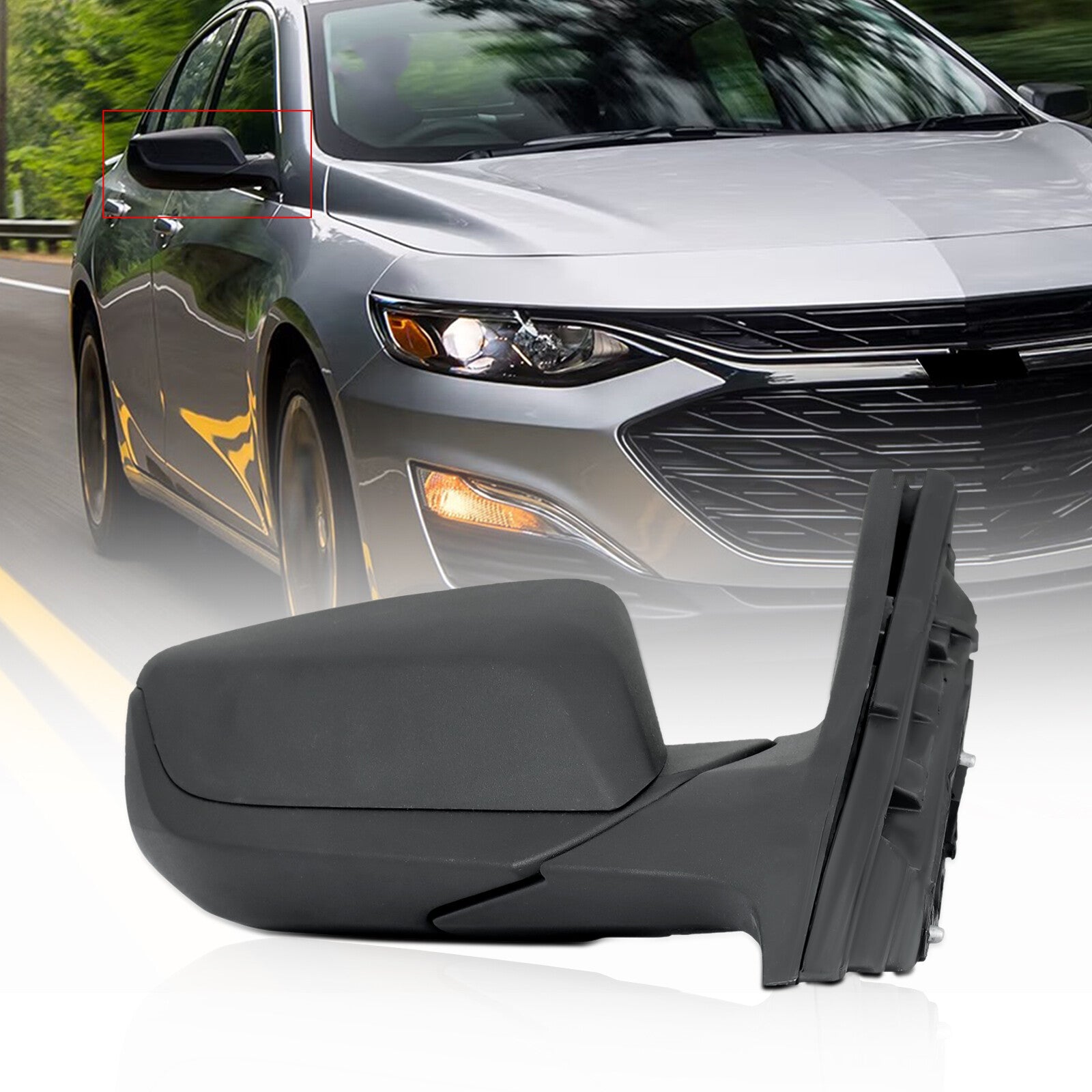 Mirror passenger right for Hand for Malibu 2016 - 2022 3 pin - v