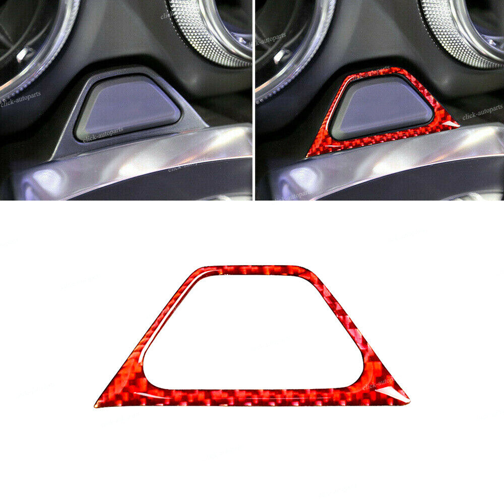 Warning Light Button Frame Cover Trim Carbon Fiber for Chevrolet Camaro 16-19