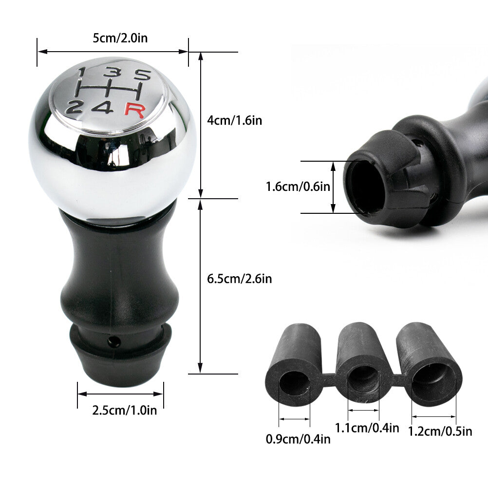 Universal - Car Gear Stick Shift Knob Lever Shifter Chromed Automatic Manual NEW Q