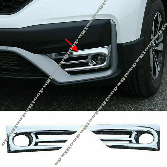 for Honda CRV CR-V 2020-2022 ABS Chrome Front Fog Light Lamp Cover Frame Trim 2X