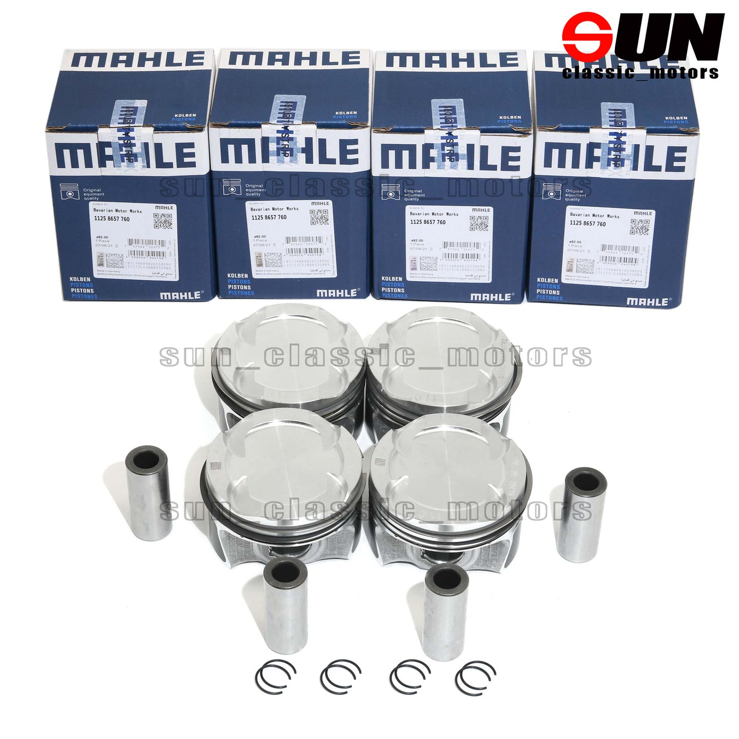 Piston and ring set CR 11:1 for B48B20A 320i, for Mini Cooper S, F30, F56, G20, G30-