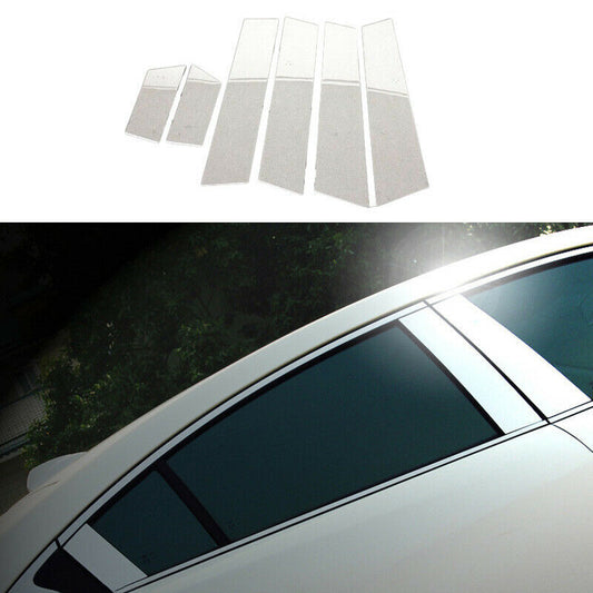 for Mazda 6 Atenza 2014-2017 Chrome Steel Window Center BC-Pillar Cover Trims