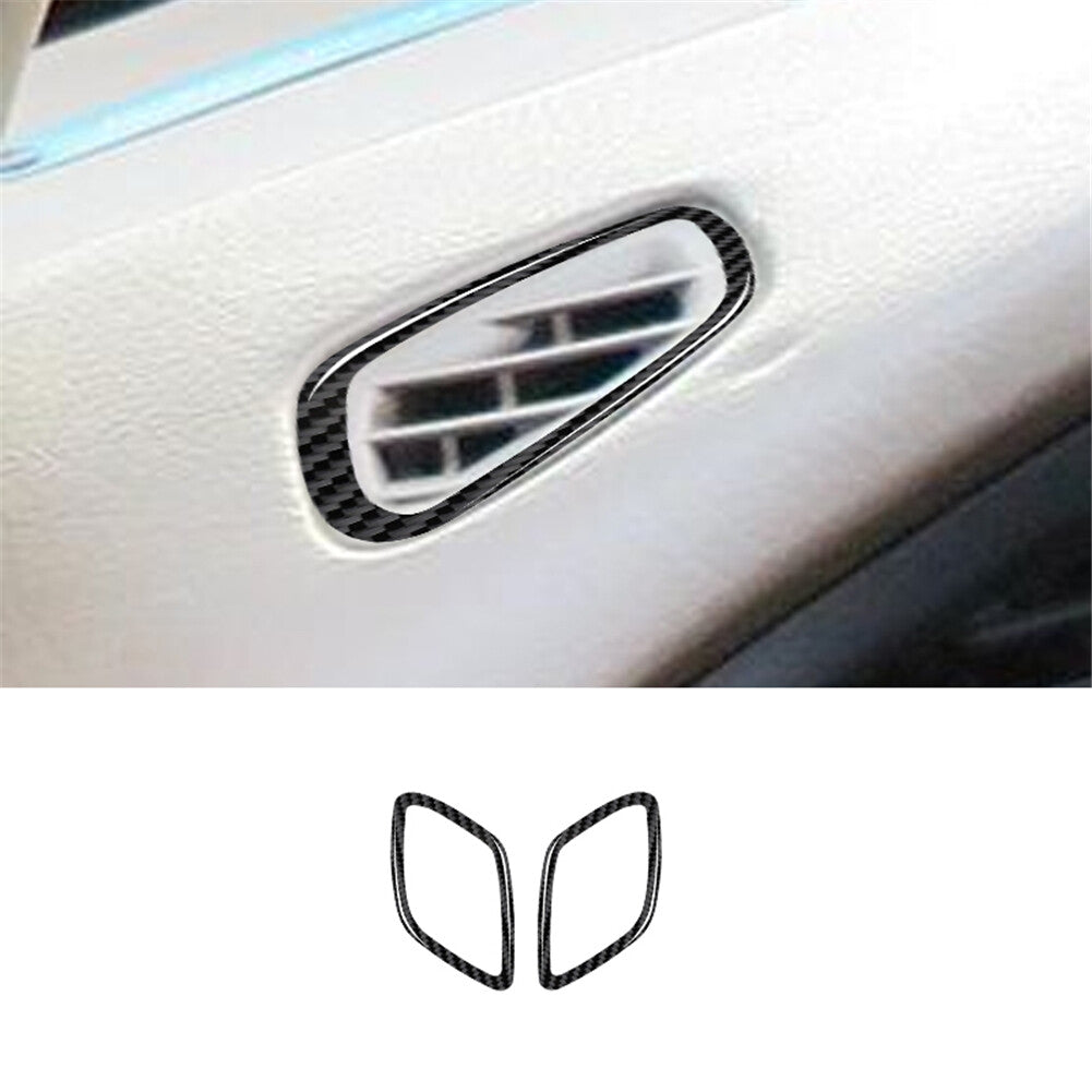 2x Carbon Fiber Defogger Air Outlet Cover Trim for Honda for Civic 1992-1995 2DR
