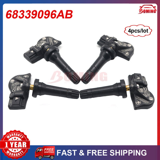 4-pack Tire Pressure Sensors (TPMS) for 2021-2022 for Jeep 433MHz