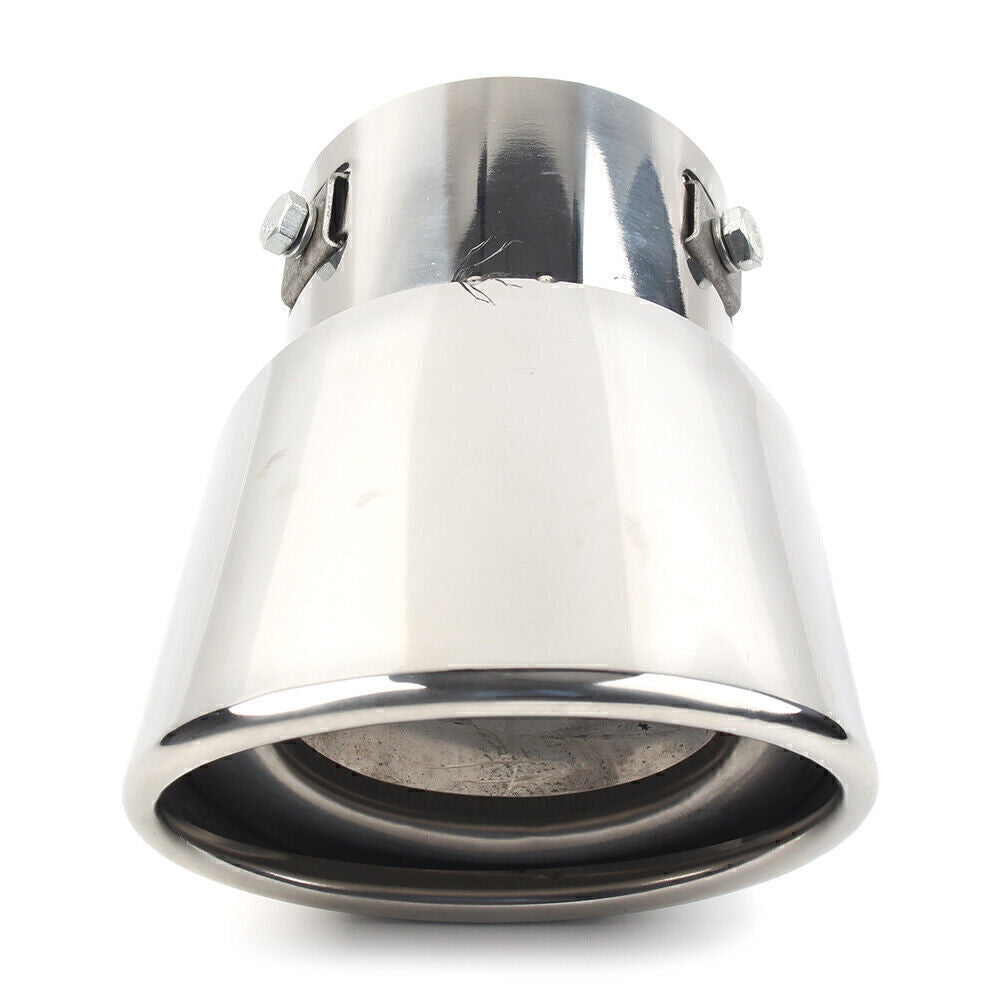Auto Stainless Steel Chrome Rear Exhaust Pipe Tail Muffler Tip Round Accessories Q