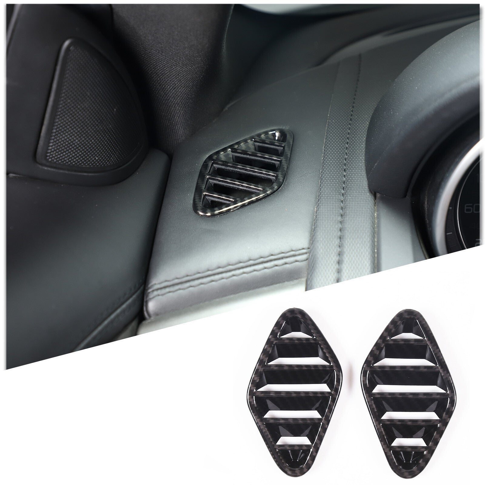 Red ABS Steering Wheel U-Frame Cover Trim for Maverick 2022-23- v