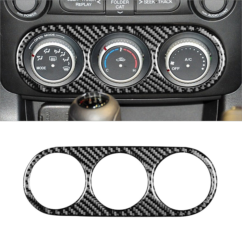 Carbon Fiber Interior Climate Control Cover Trim for Mazda MX-5 Miata 2009-2015