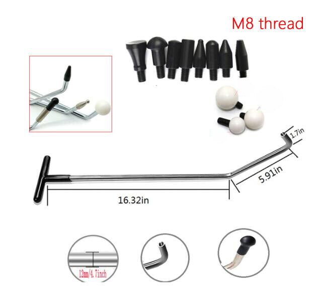 PDR Rods Auto Body Dent Repair Hail Damage Removal Tools Rods Dent Removal Kit v