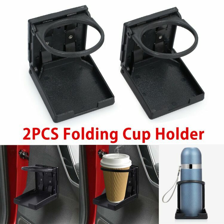 2PCS Universal Car VAN Folding Cup Holders Drink Holders Vehicle Boat Marine RV Q
