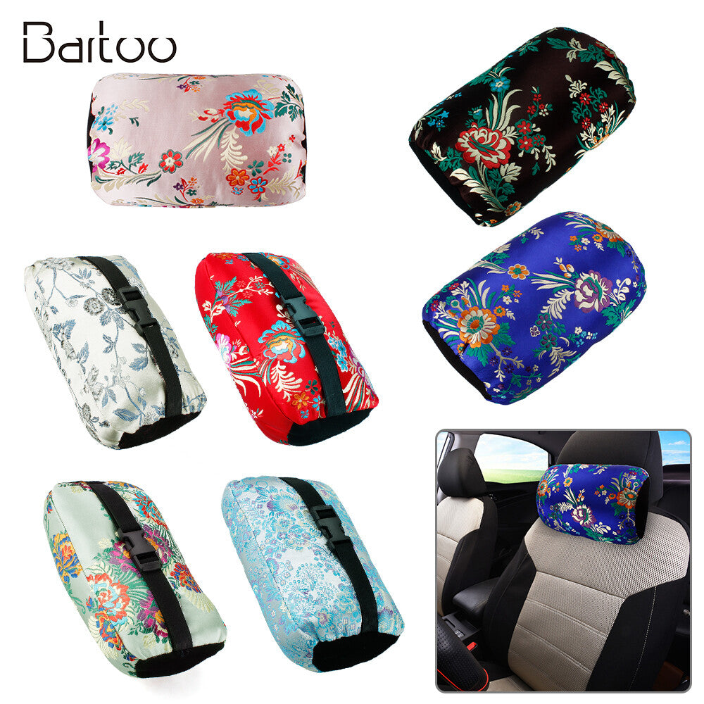 Chinese Embroidered Decorative Car Neck Pillow Headrest Cushion JDM Racing 1PCS Q