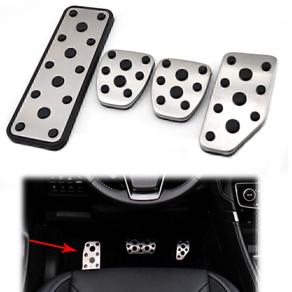 4X Foot Gas Brake Pedals Cover Fit for Subaru Fitester 19-21 XV 18-20 Impreza 16-20
