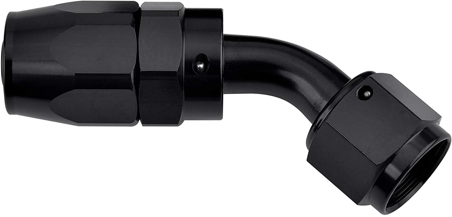 2pcs AN10 10AN 45 Degree Swivel Hose End Fitting Adaptor for Braided Fuel Line