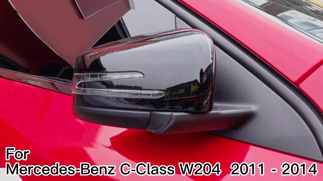 2x Gloss Black Mirror Cover Caps for Mercedes Benz W212 W176 W246 W204 W117 X156