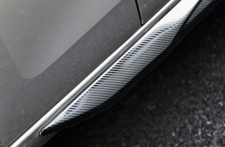 for Audi A4 B9 2020-2024 Carbon Fiber Style Door Body Side Molding Cover Trim 4P