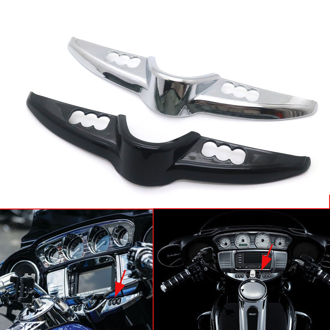 Switch Panel Accent Cover for Harley Touring Street Glides Trike Glide 2014-2017 Q