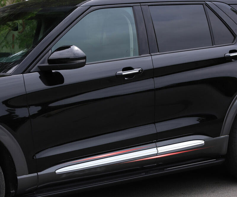 4P  for ford  Explorer 2020-2022 ABS Chrome Side Body Door Skirt Sill Cover Trim