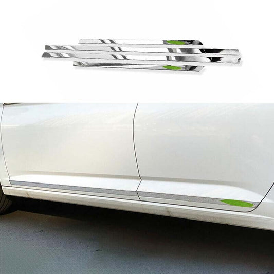 Silver for Volkswagen for Jetta Mk7 19-2021 Steel Trim Side Door Body Guard Molding