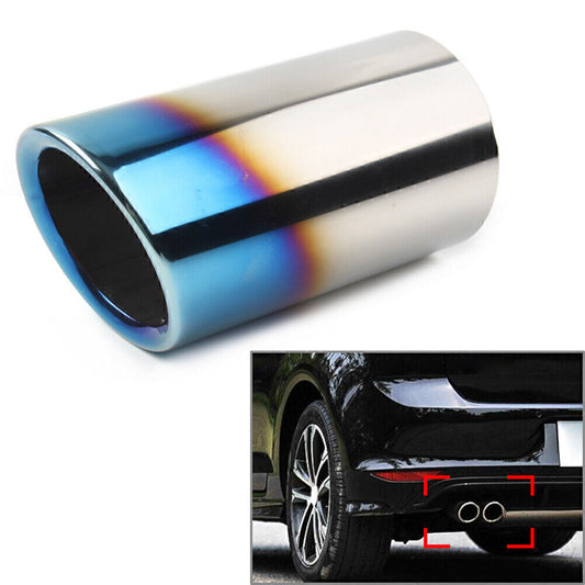 for VW for Golf MK7 2013-21 Stainless Steel Rear Exhaust Pipe Tail Muffler Tip Blue Q