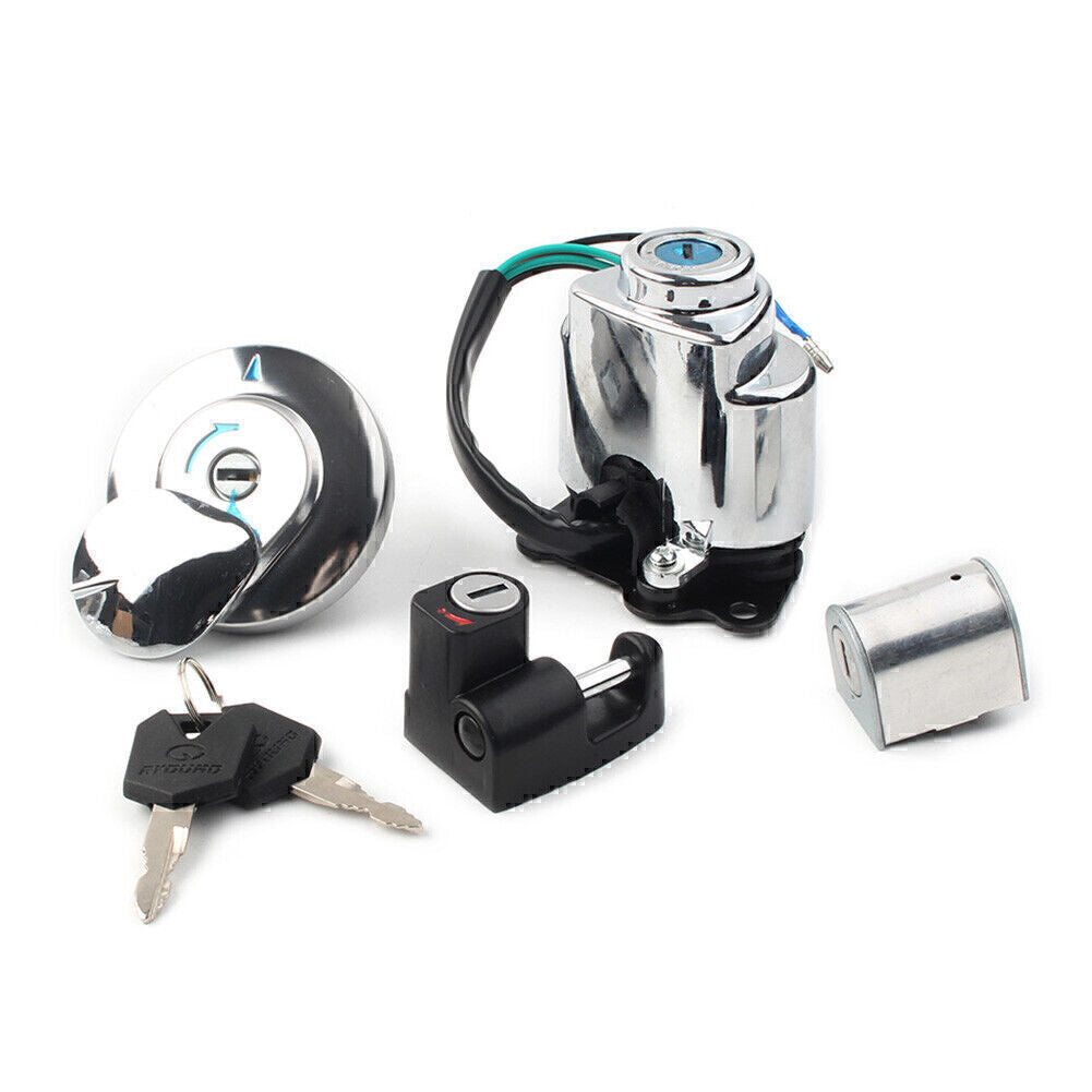 Ignition Switch Gas Cap Helmet Lock w/key Fit for Honda VT250 Shadow VT400 VT750 Q