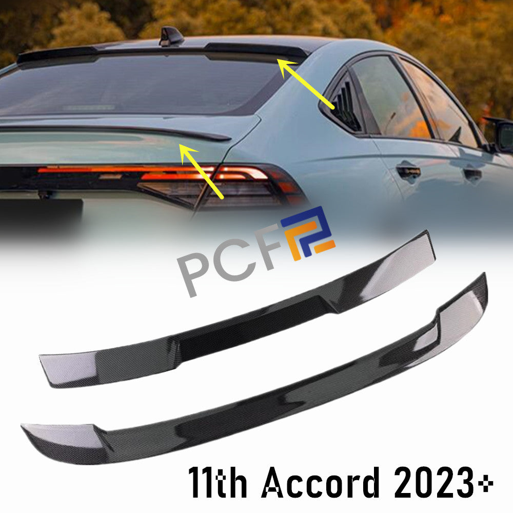 Rear Trunk Spoiler Lip Tail Roof Wing for Honda Accord 2023-2024 Carbon ABS 2X n