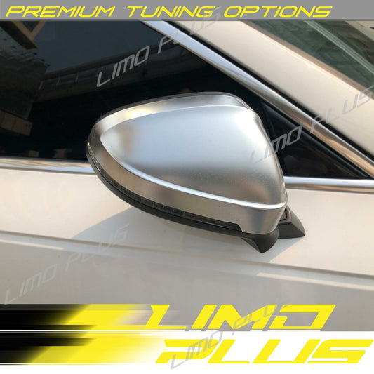 Matt for CHRome Mirror Protective Cover for 2017 - 2024 for Audi A4 B9 S4 A5 S5 with Lane Assist - v