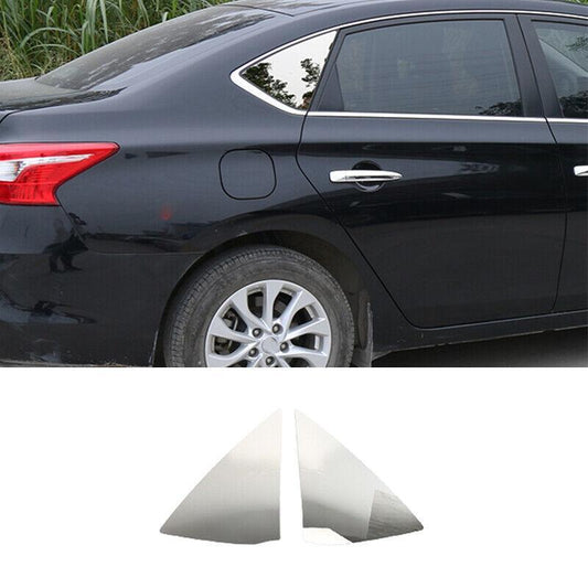 for Nissan Sentra Sylphy 2013-2019 Chrome Side Window Louver Shutter Cover 2pcs