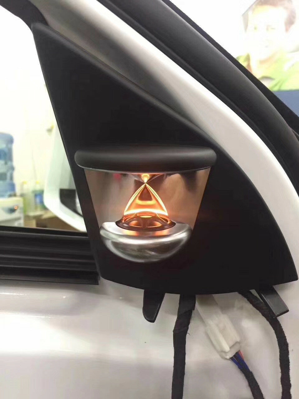 12 color Illuminated speaker tweeter sand clock style for Mercedes W166 GLE X166