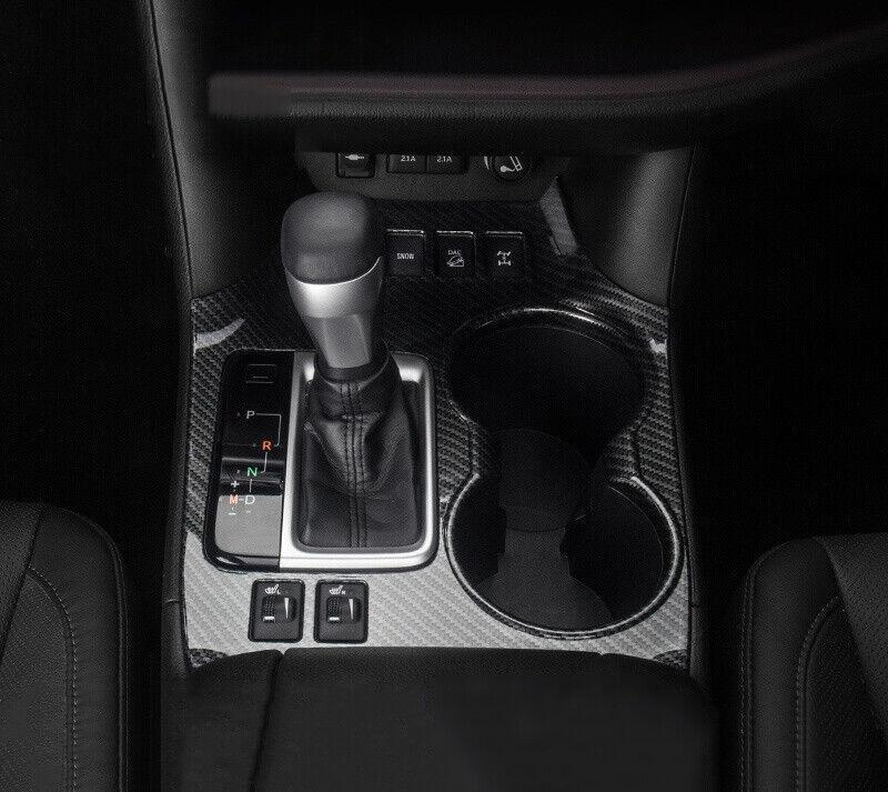 for Toyota Highlander 2014-2019 Carbon Fiber Print Console Gear Shift Panel 1pcs