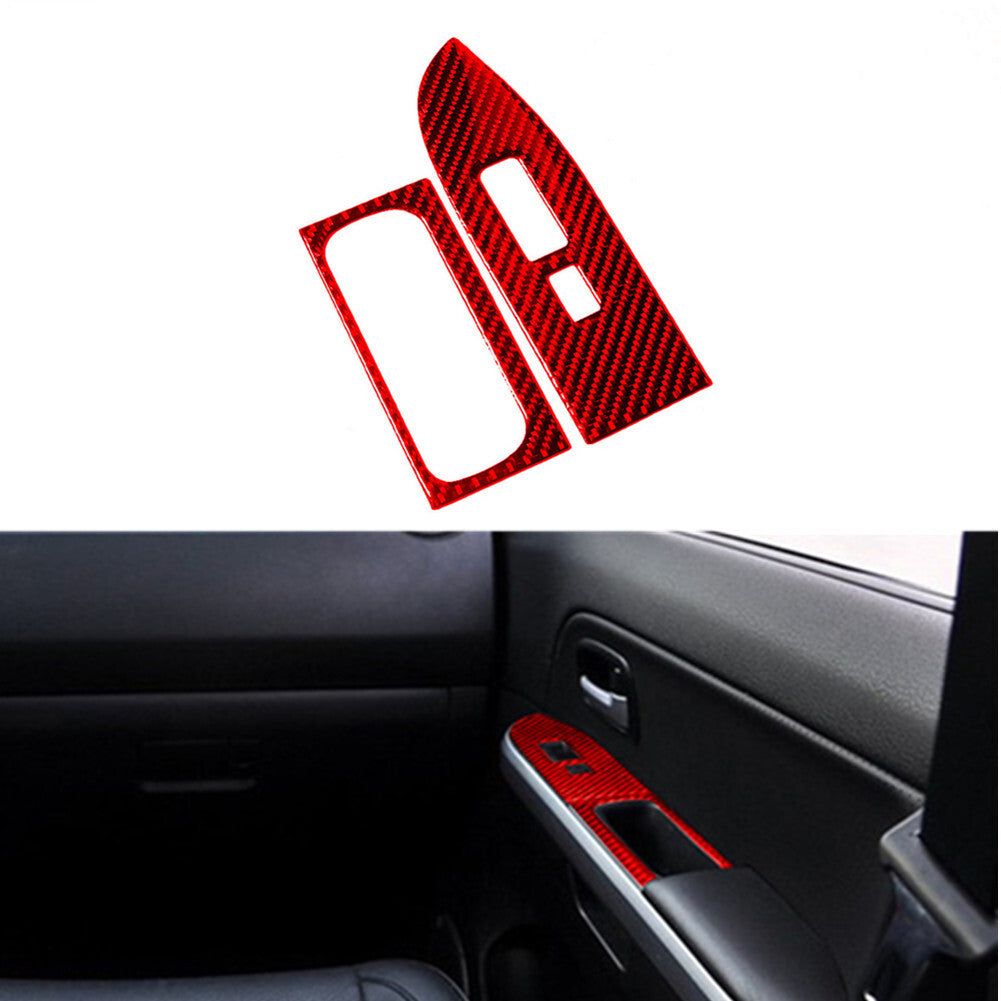 Carbon Fiber Sticker for Co -pilot door lift panel + pull for SUZUKI GRAND VITARA 2PC