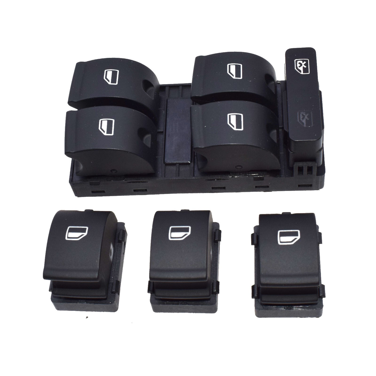 4-piece set of window switch buttons for Audi A4, B6, B7, RS4 Exeo Master passenger power supply. n