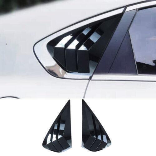 2X Gloss Black Side Window Louver Shutter Quarter Panel for Kia Forte 2019-2023