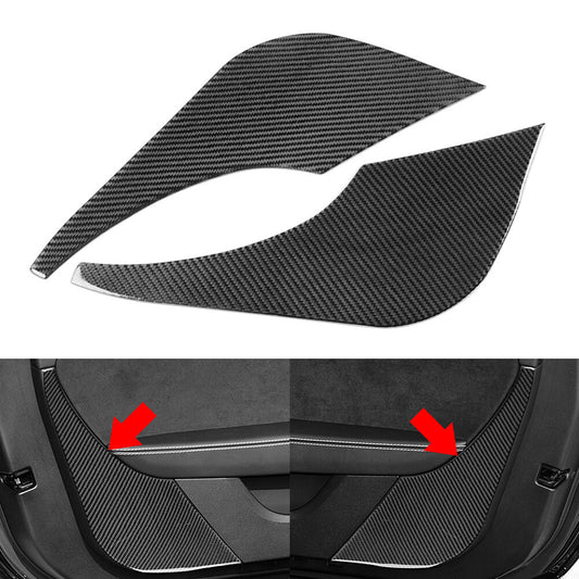 Carbon Fiber Black Interior Door Panel Cover Trim for Jaguar for F-Type 2013-2022