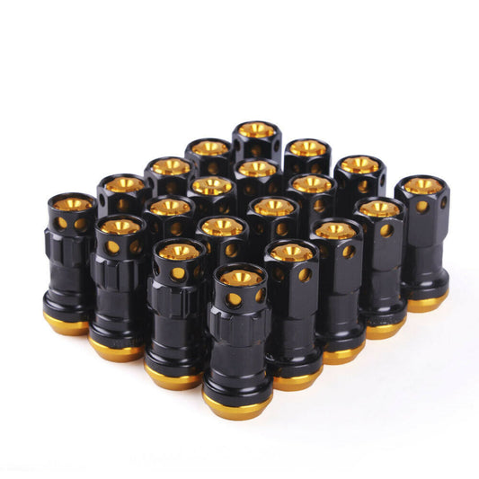 20pcs Gold M12 x 1.25 mm Composite Close End Heavy Duty Wheel Lug Nuts R40 Q