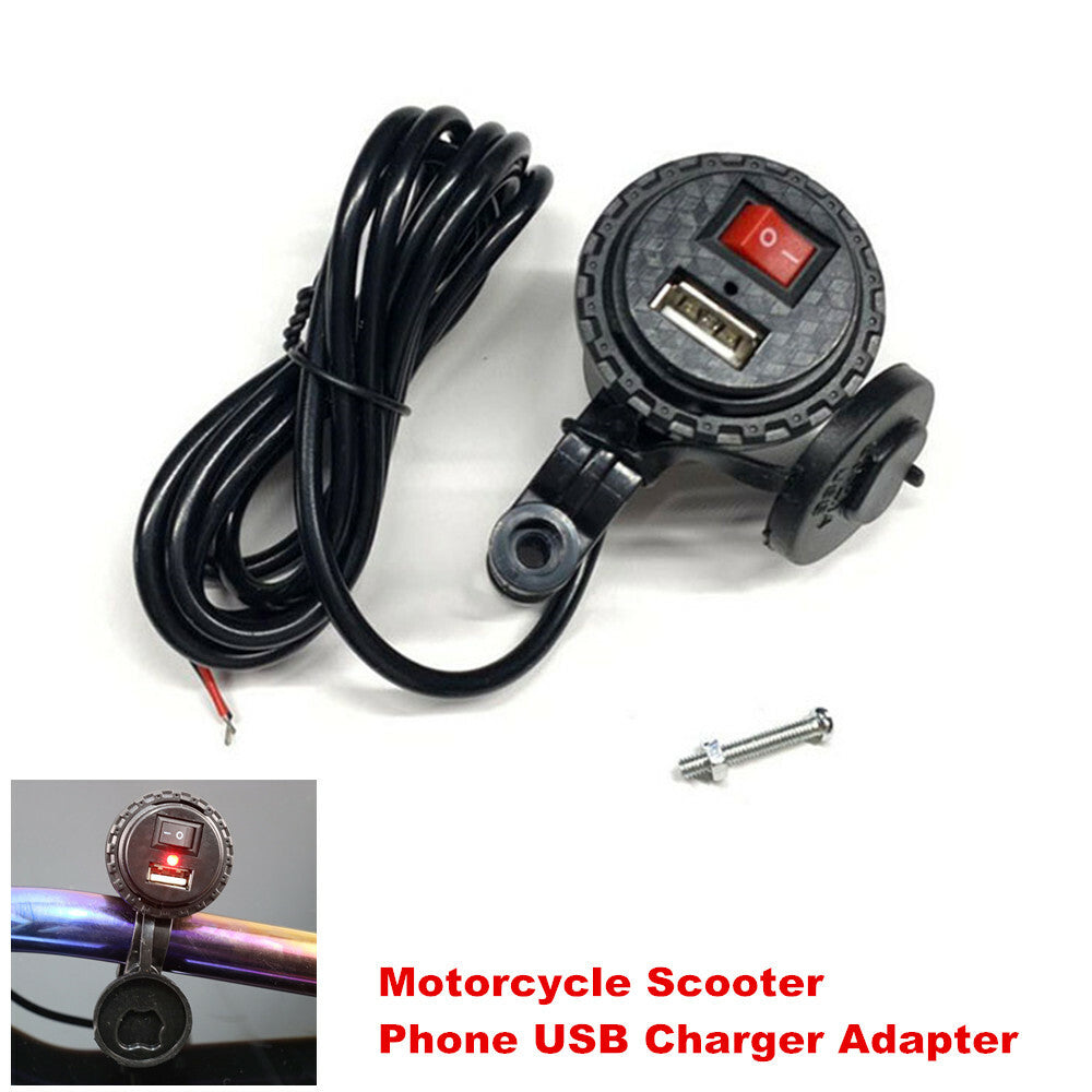USB charger for motorcycles, bicycles, and mobile phones - 5V-2.1A, waterproof. n