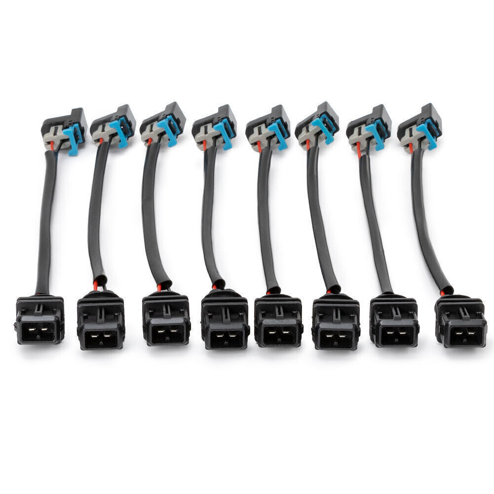 8x For Jetronic EV1 to for Mini Multec 2 Injector Wire Harness Adapter GM LS