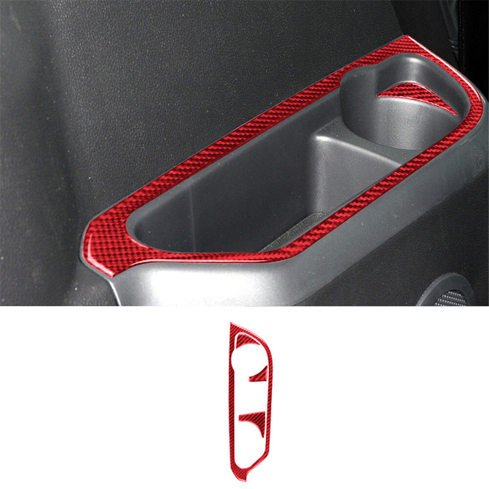 3Pcs Red Carbon Fiber Automatic Gear Shift Cover Trim for Acura TSX 2009-2014 v