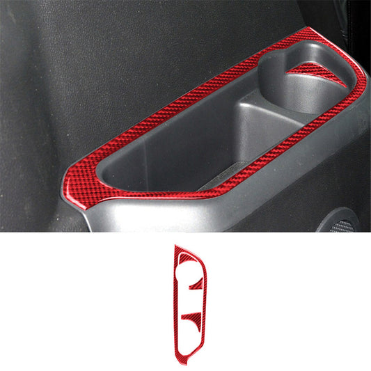 3Pcs Red Carbon Fiber Automatic Gear Shift Cover Trim for Acura TSX 2009-2014 v